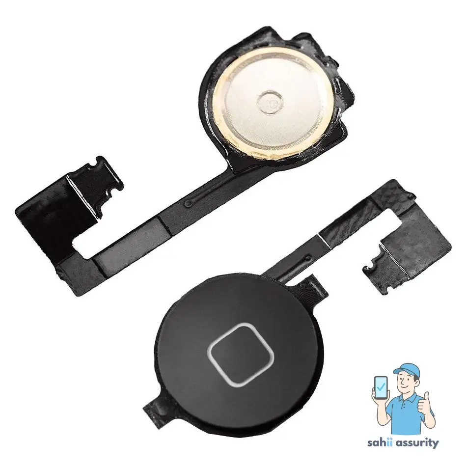 Home Button Complete for Apple iPhone 4 Black